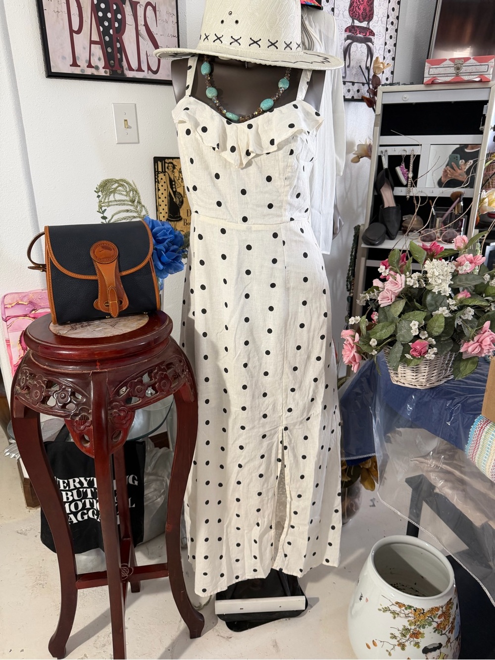 Old Navy size M White Polka Dot Ruffle Sundress - Classic Summer Style - Picture 2 of 11